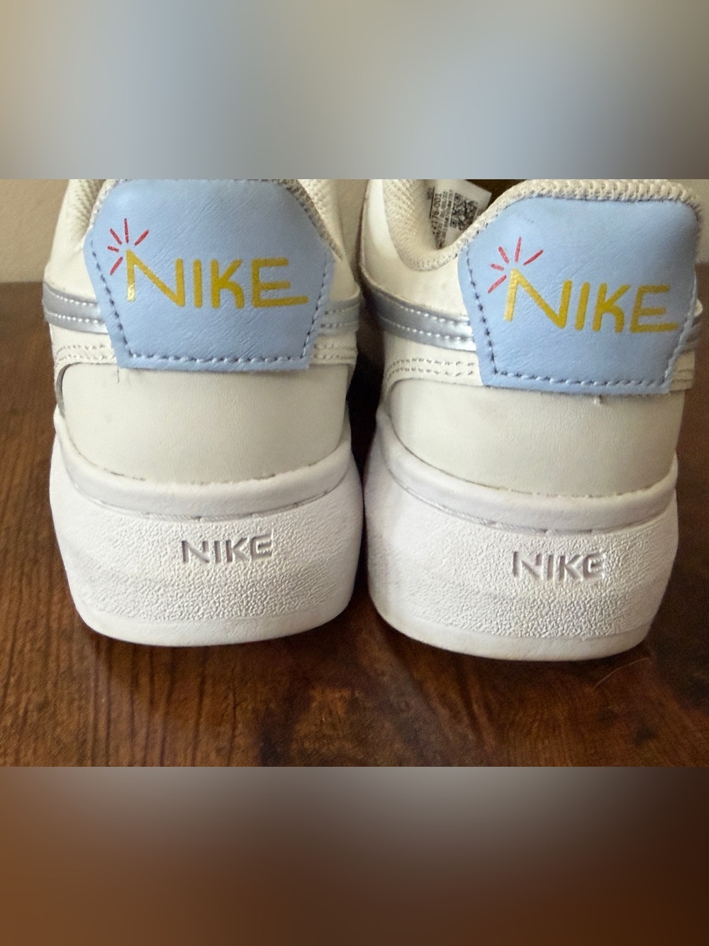 Nike White Court Vision Alta Athletic Sneaker Interior Label Size 9 - Picture 8 of 8